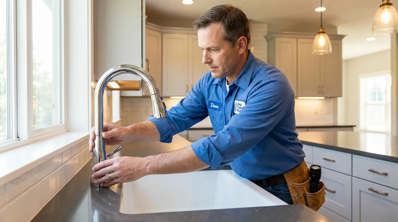 Kitchen faucet installation by Johns Plumbing LLC in Portales