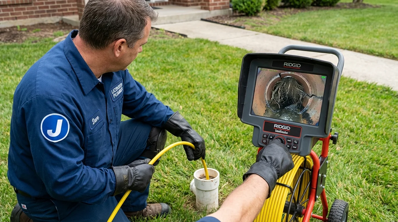Sewer camera inspection being performed by Johns Plumbing LLC in Portales